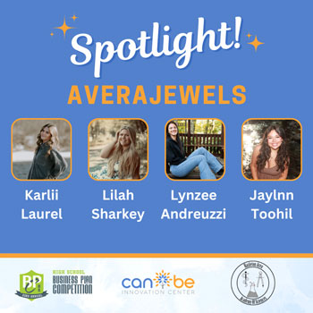 2025 tecBRIDGE High School Business Plan Competition Participants – Karlii Laurel, Lilah Sharkey, and Jaylnn Toohil