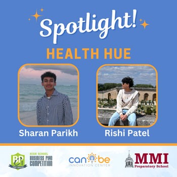 2025 tecBRIDGE High School Business Plan Competition Participants – Sharan Parikh and Rishi Patel